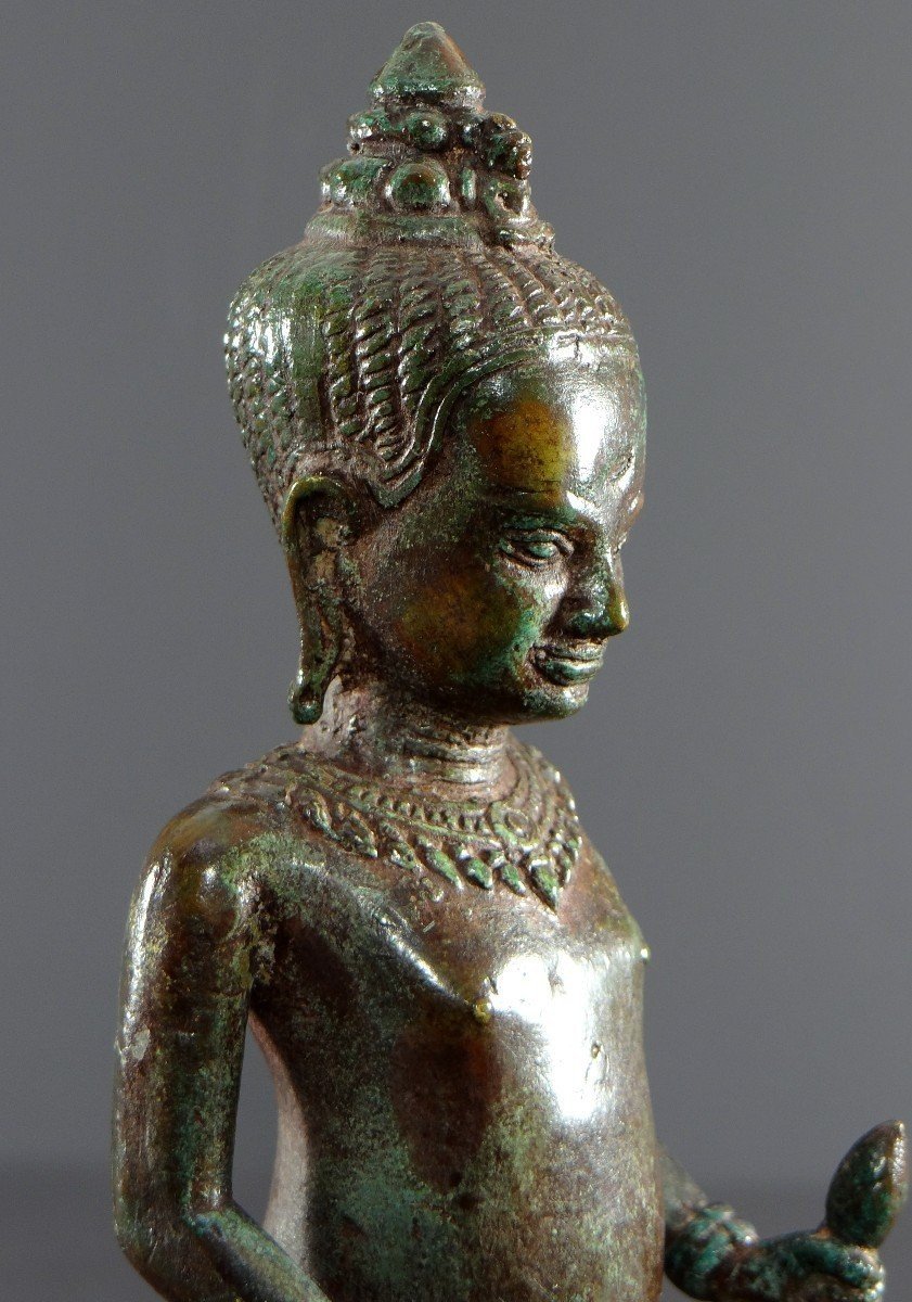 Cambodia, Khmer People, End Of The 19th Century, Bronze Statue Of Vishnu (vishnou). -photo-2