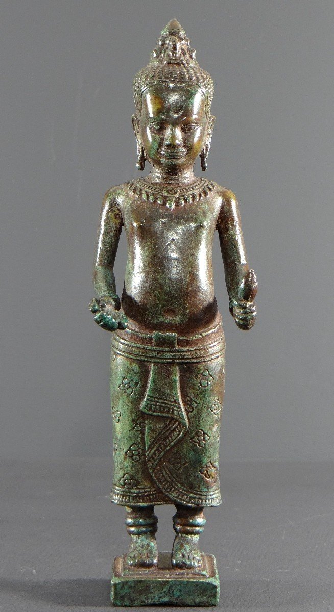 Cambodia, Khmer People, End Of The 19th Century, Bronze Statue Of Vishnu (vishnou). -photo-3