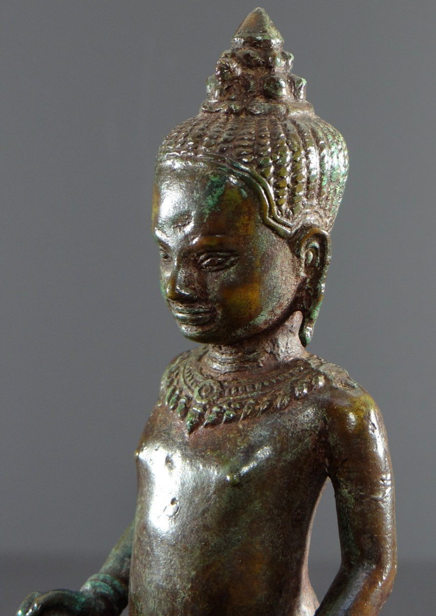 Cambodia, Khmer People, End Of The 19th Century, Bronze Statue Of Vishnu (vishnou). -photo-4