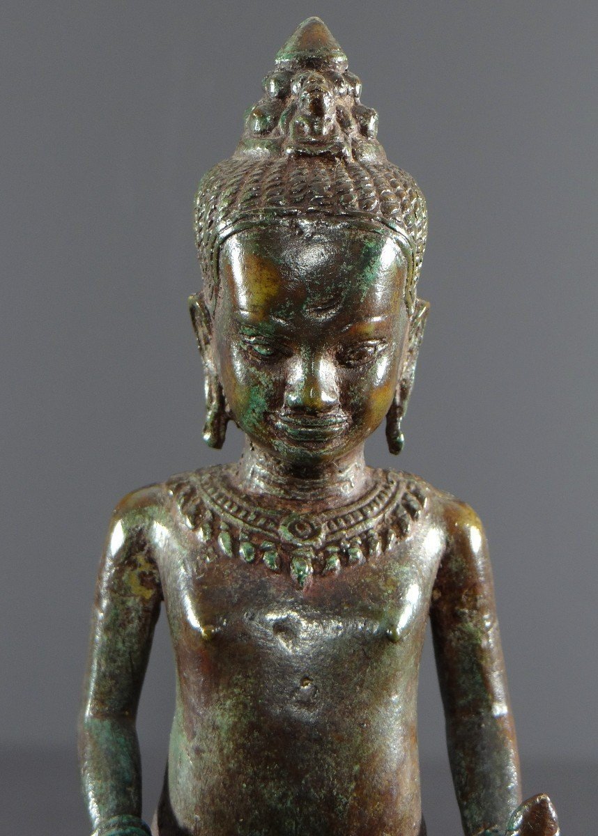 Cambodia, Khmer People, End Of The 19th Century, Bronze Statue Of Vishnu (vishnou). -photo-4