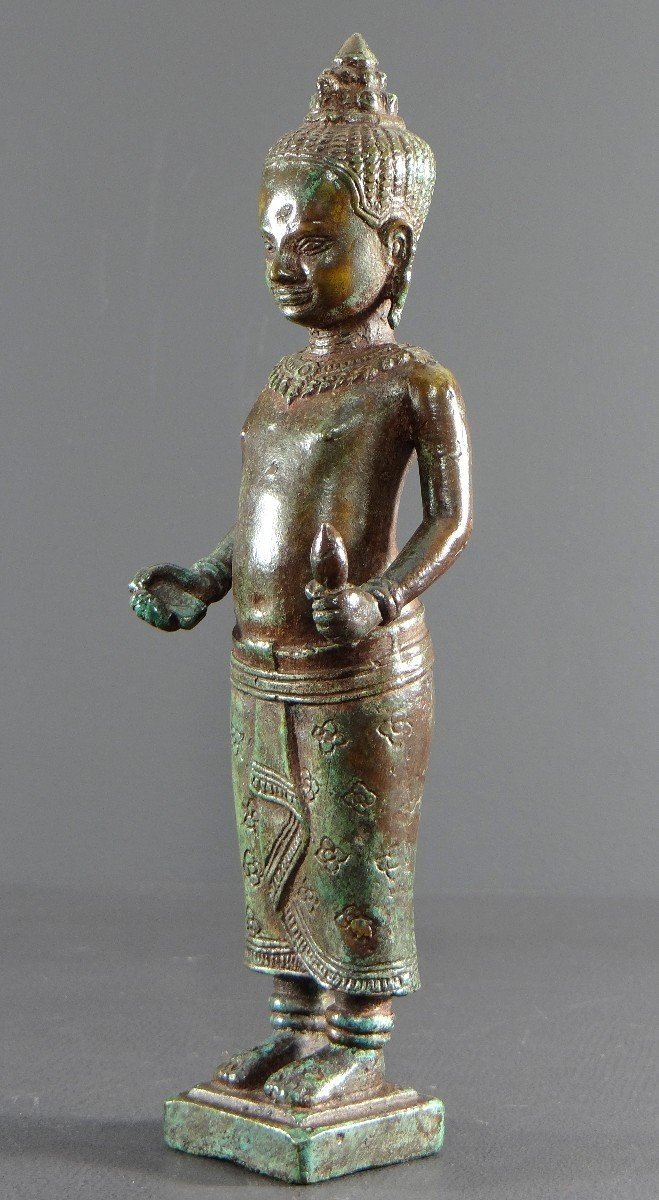 Cambodia, Khmer People, End Of The 19th Century, Bronze Statue Of Vishnu (vishnou). -photo-5