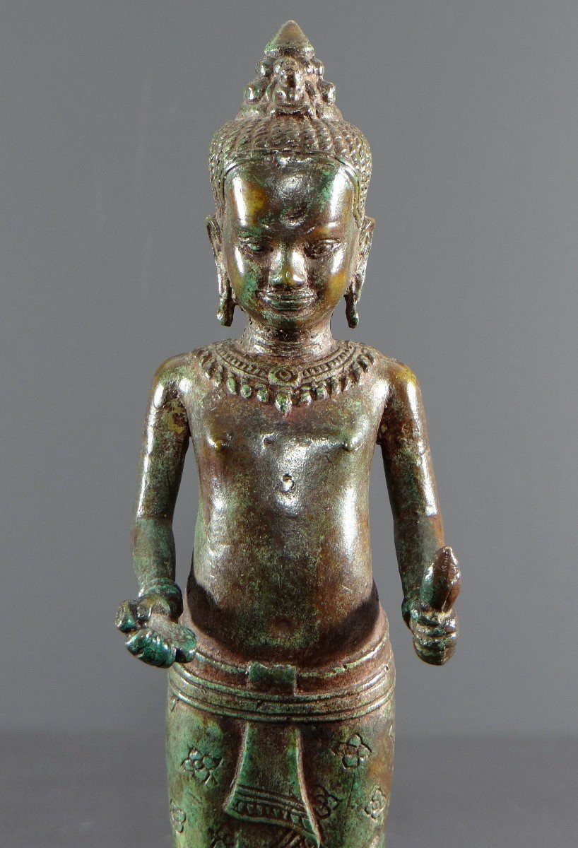 Cambodia, Khmer People, End Of The 19th Century, Bronze Statue Of Vishnu (vishnou). -photo-6