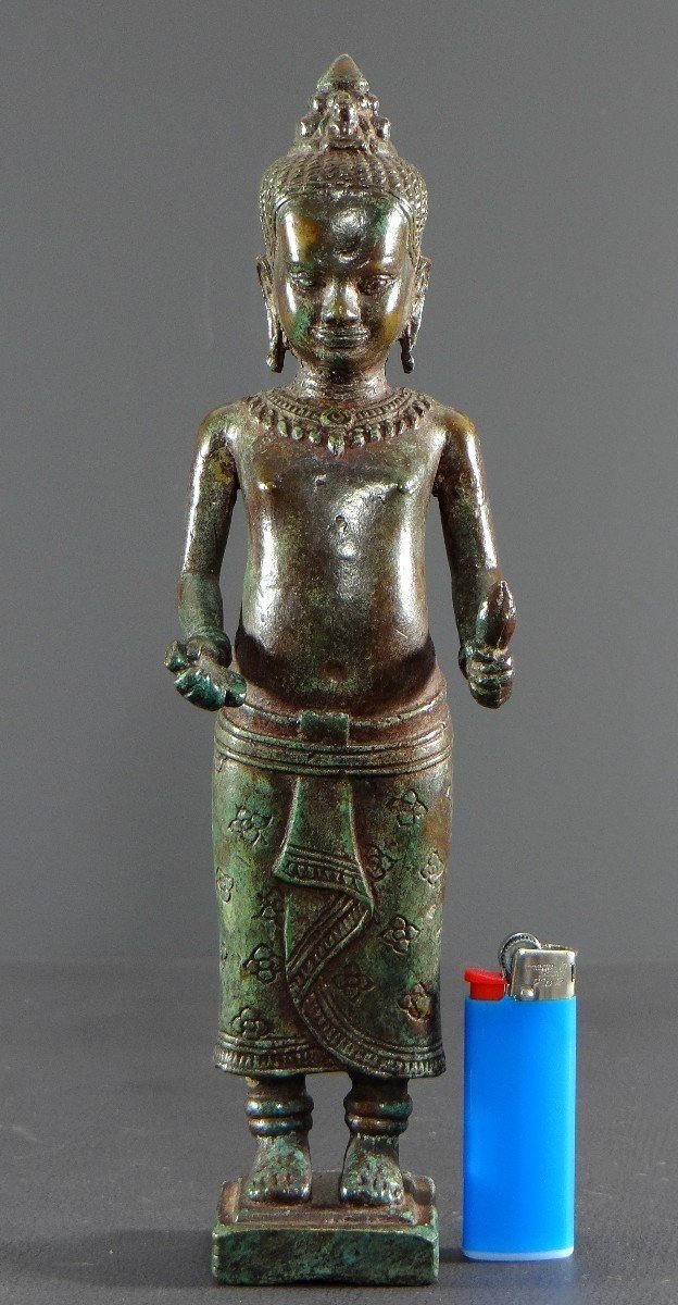 Cambodia, Khmer People, End Of The 19th Century, Bronze Statue Of Vishnu (vishnou). -photo-8