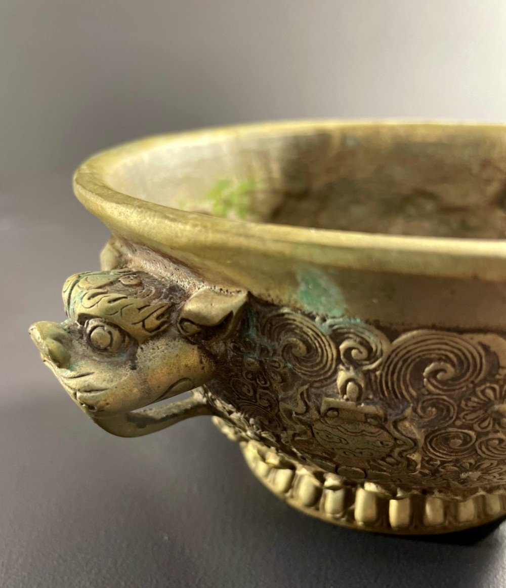 China, 1930s/1950s, Silver Alloy Incense Burner Richly Decorated With Relief Motifs.-photo-2