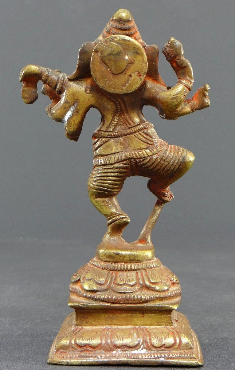 Inde, Premier Tiers Du XXème Siècle, Statuette De Ganesh En Bronze.-photo-2