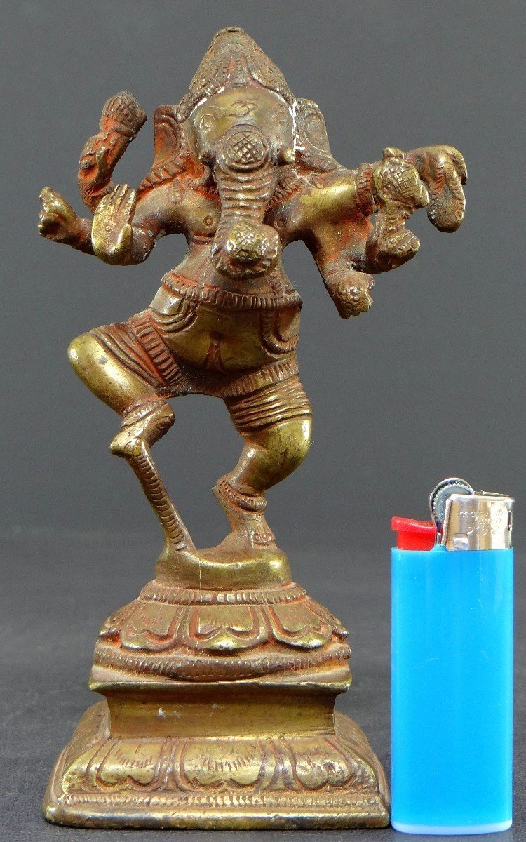 Inde, Premier Tiers Du XXème Siècle, Statuette De Ganesh En Bronze.-photo-5