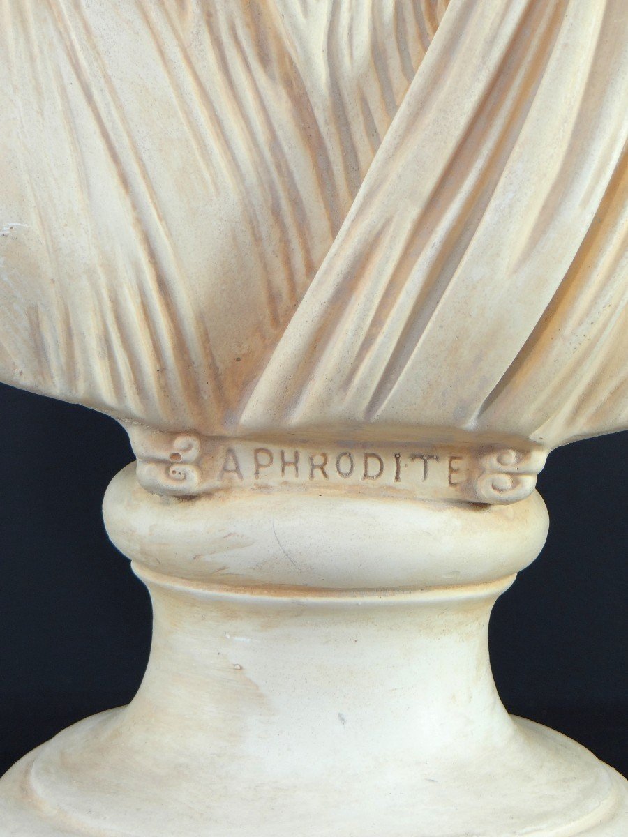 France, 1950s/1960s, Plaster Bust Depicting Aphrodite, Ancient Greek Goddess.-photo-4