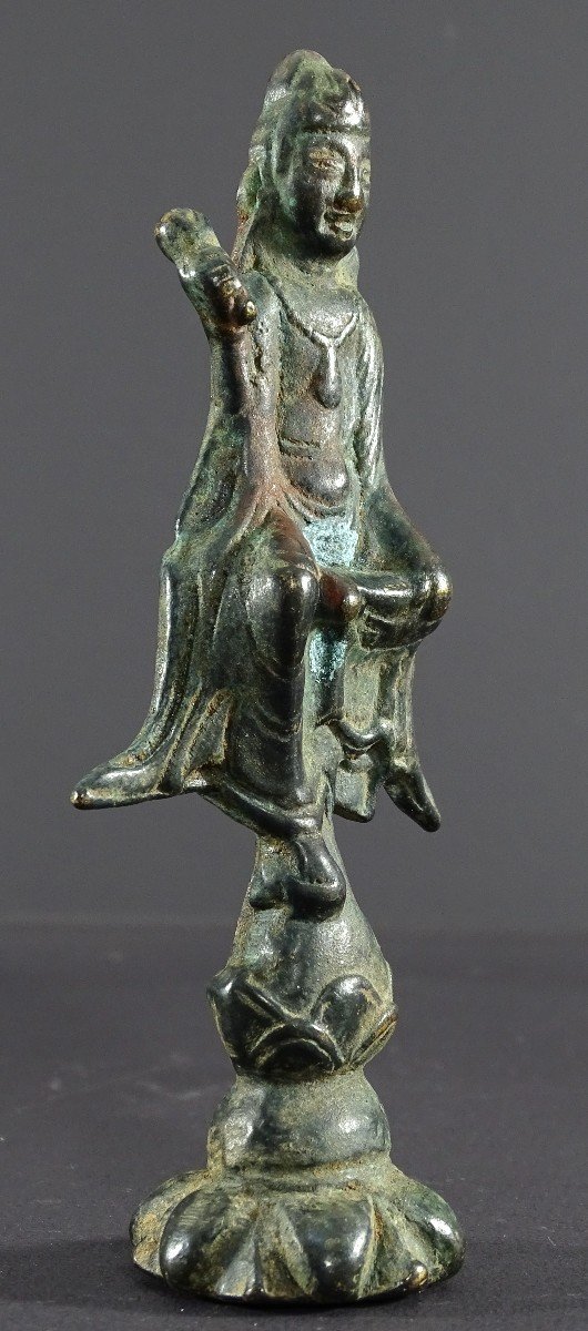 China, Late Yuan Dynasty, Early Ming Dynasty, 14th-15th Century, Bronze Statue Of Kwan Yin-photo-2