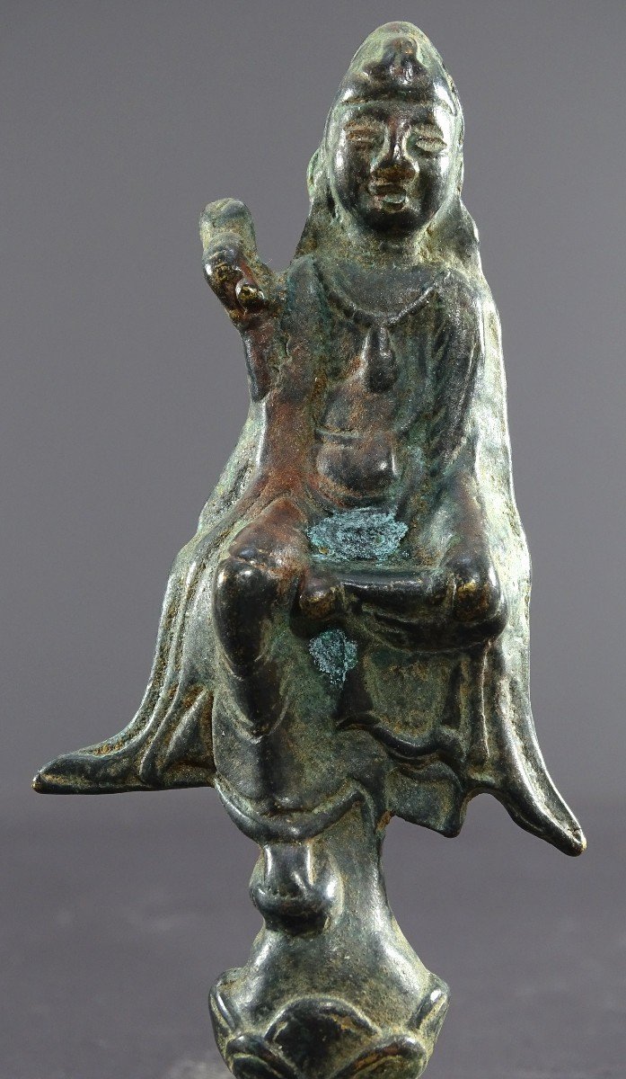 China, Late Yuan Dynasty, Early Ming Dynasty, 14th-15th Century, Bronze Statue Of Kwan Yin-photo-1