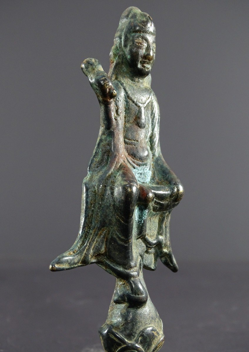 China, Late Yuan Dynasty, Early Ming Dynasty, 14th-15th Century, Bronze Statue Of Kwan Yin-photo-2