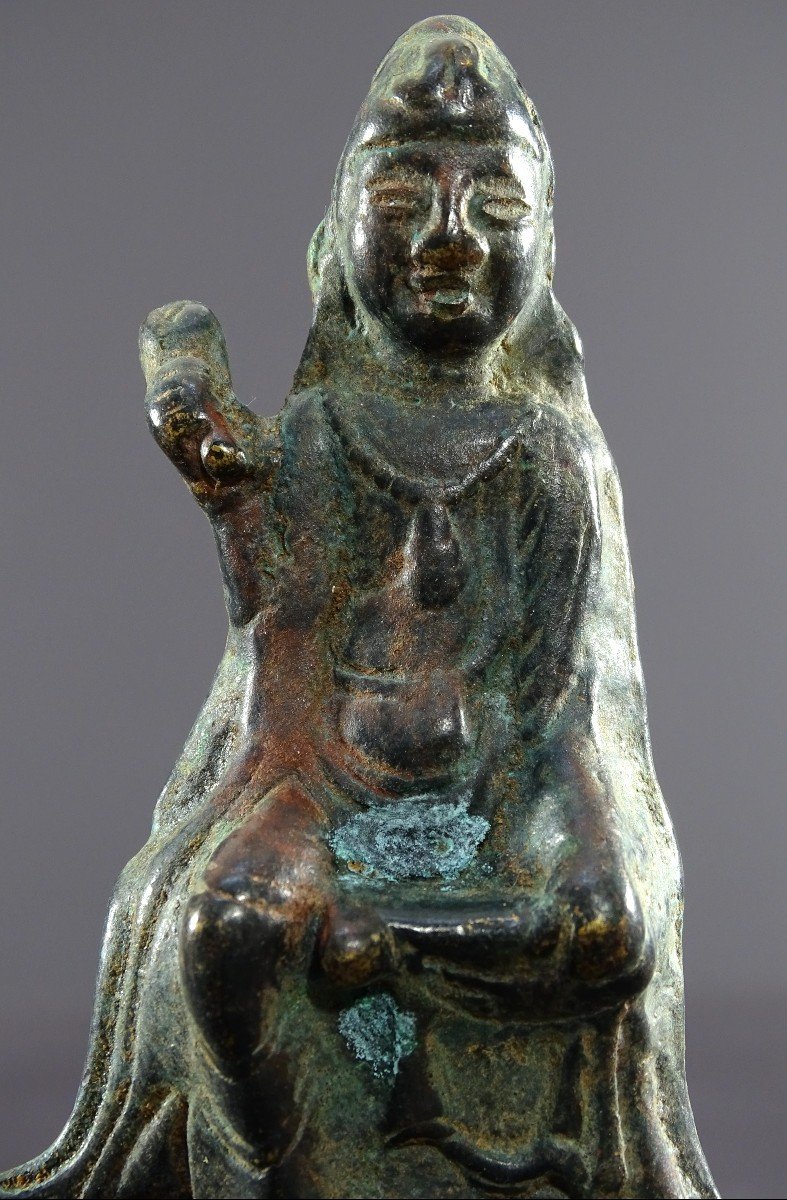 China, Late Yuan Dynasty, Early Ming Dynasty, 14th-15th Century, Bronze Statue Of Kwan Yin-photo-5