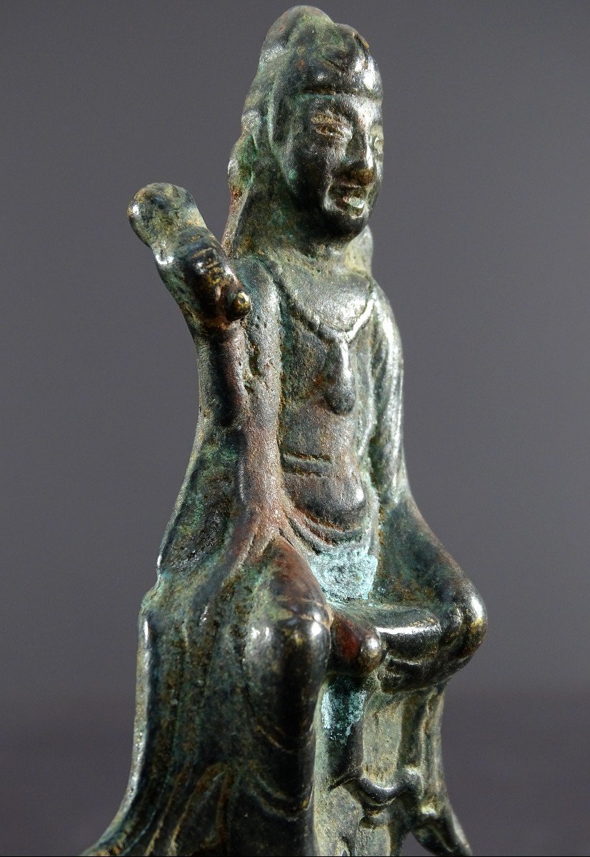 China, Late Yuan Dynasty, Early Ming Dynasty, 14th-15th Century, Bronze Statue Of Kwan Yin-photo-6