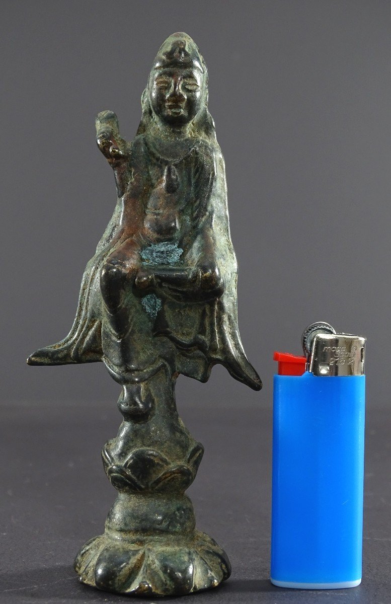 China, Late Yuan Dynasty, Early Ming Dynasty, 14th-15th Century, Bronze Statue Of Kwan Yin-photo-8