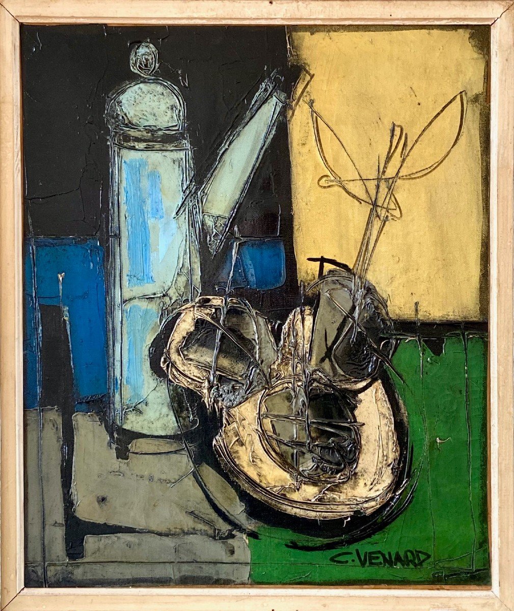 Claude Venard (1913-1999), Still Life With Coffee Pot From 1942. -photo-2