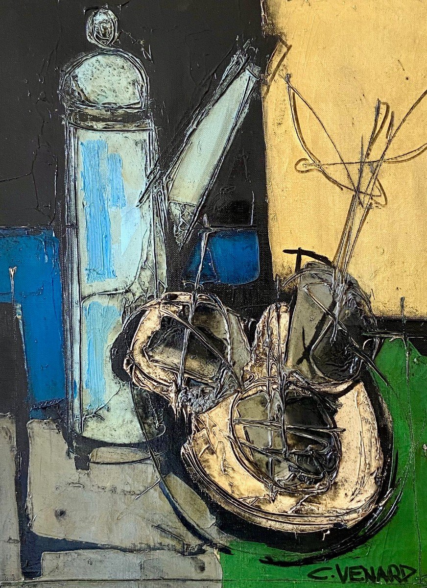 Claude Venard (1913-1999), Still Life With Coffee Pot From 1942. -photo-1