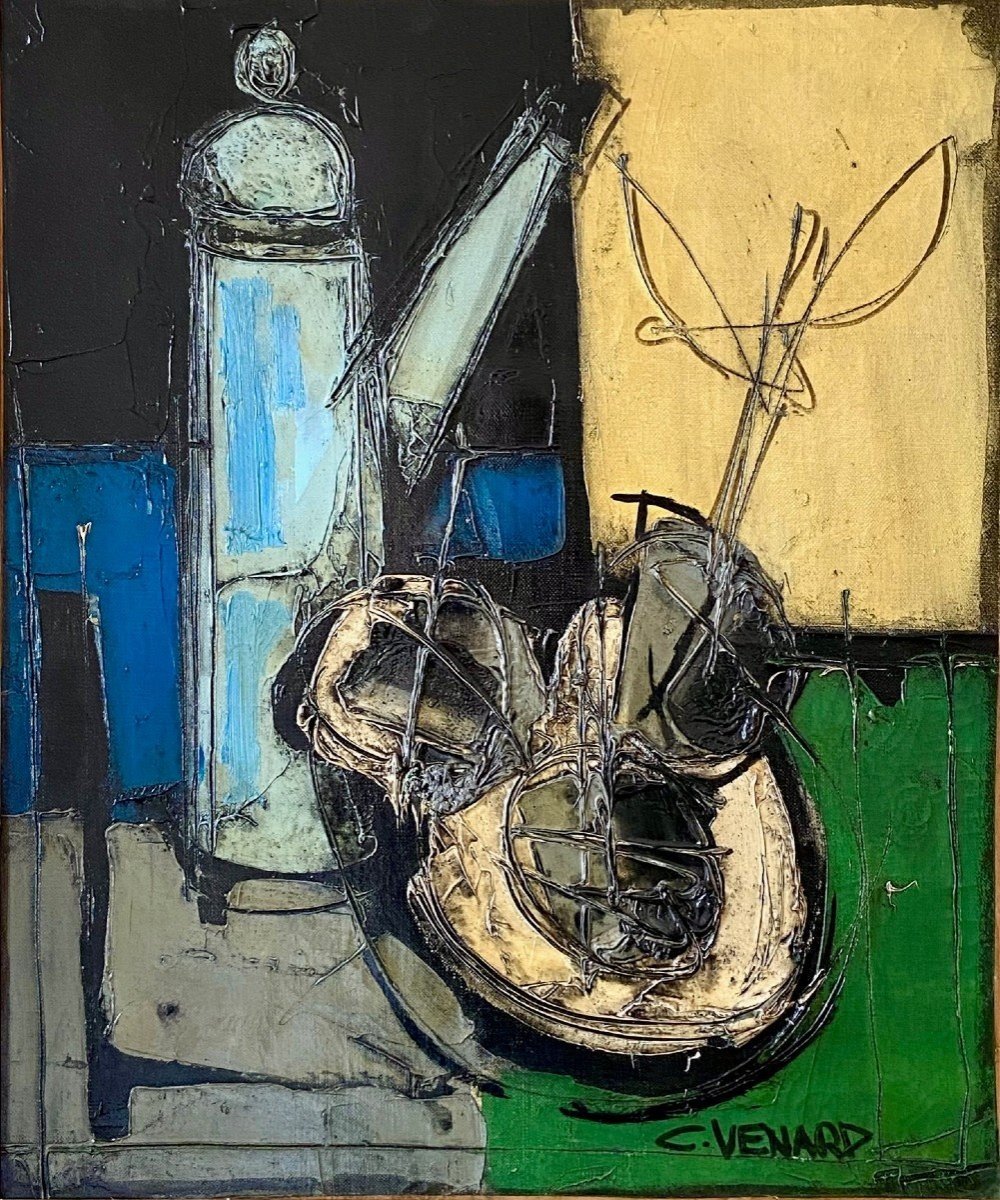 Claude Venard (1913-1999), Still Life With Coffee Pot From 1942. 