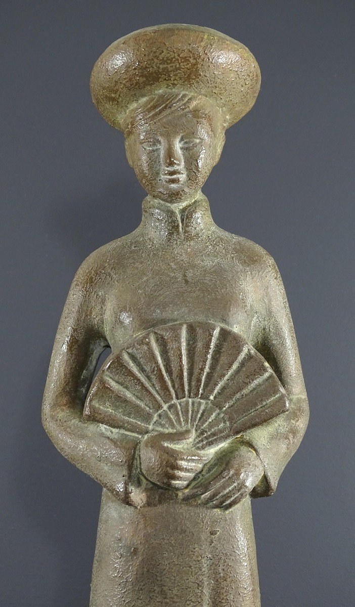 Vietnam, 1960s/1970s, Large Terracotta Statue Of A Lady Of Quality. -photo-1