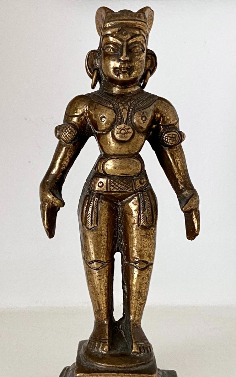 Inde, Années 1920/1930, Statuette Bronze Poupée Fertilité Marapachi. -photo-1