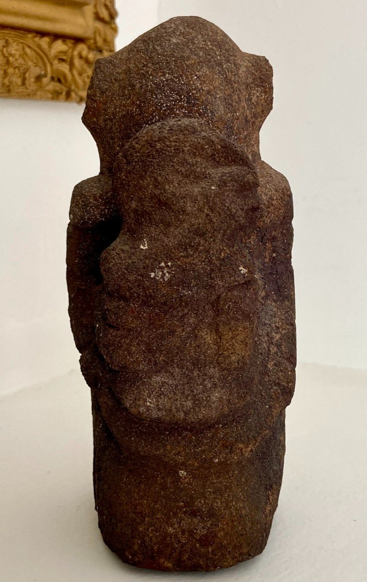 Mali, Peuple Dogon, Sculpture En Pierre Maternité. -photo-2