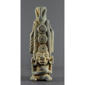 Pérou, Années 1930/1950, Statuette En Terre Cuite Dans L’esprit Des Créations Précolombiennes. 