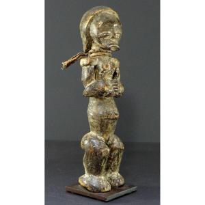 Gabon, Peuple Fang, Années 1950/1960, Figure De Gardienne De Reliquaire « Eyema Byeri » En Bois