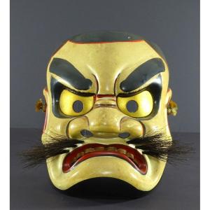 Japon, Début Du XXème Siècle, Masque Du Théâtre Du Noh Représentant  Susano-no-mikoto.