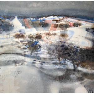 Gelis Daniel, Work Depicting A Landscape And Titled "autumn Snow", 1980.