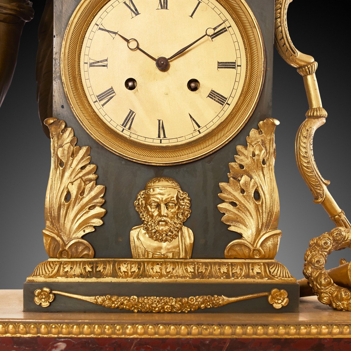 Nineteenth Century Mantel Clock Louis Philippe Charles X Period-photo-3