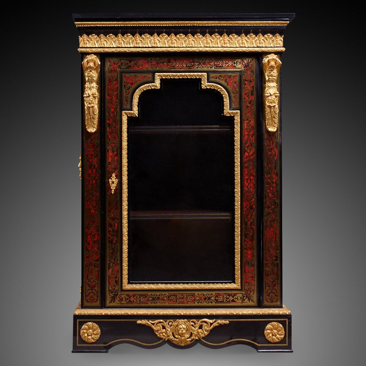 Commode De Style Boulle Du 19ème Siècle Français Epoque Napoléon III.