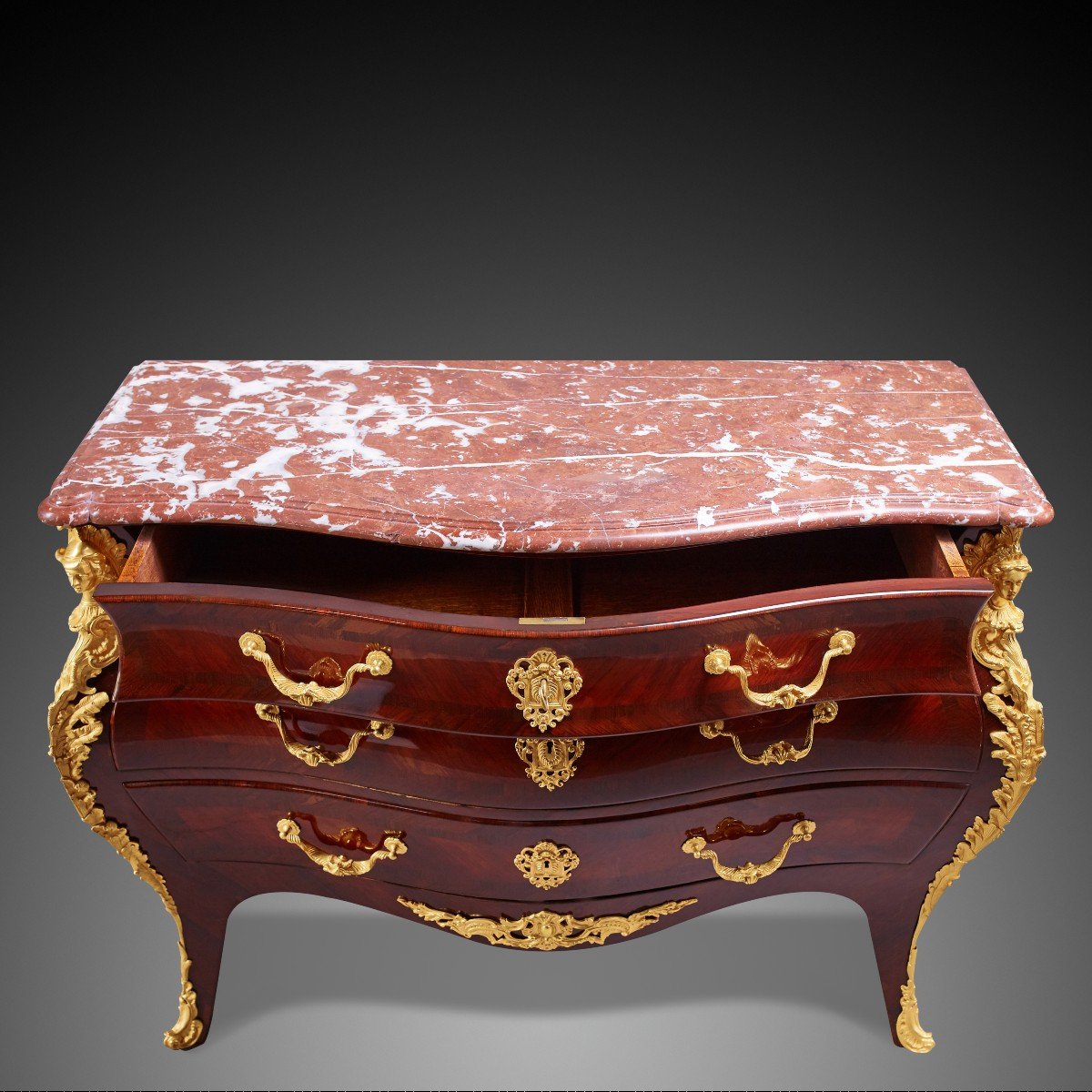 19th Century French Commode, Rococo Style-photo-2
