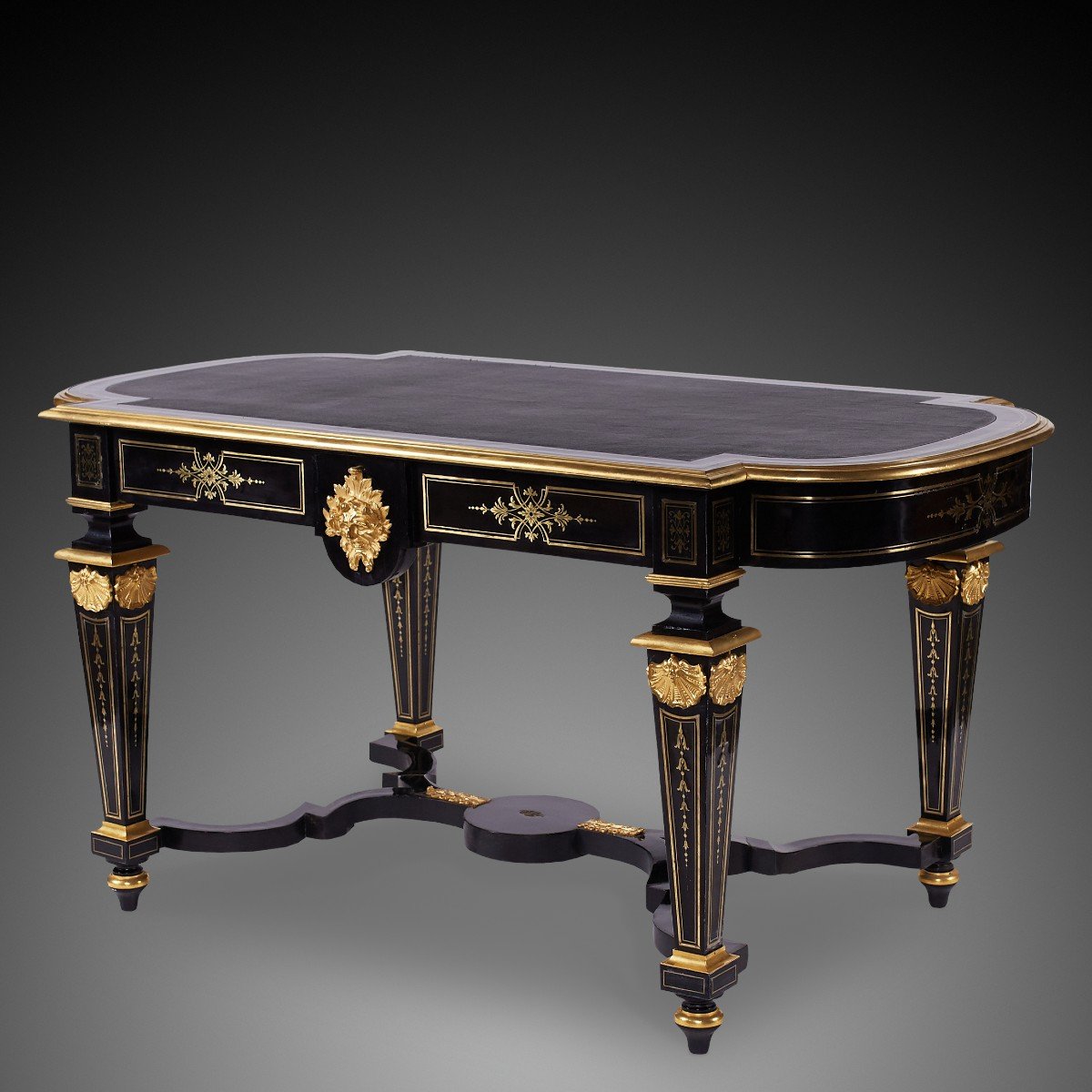 Bureau Louis XIV XIXe siècle-photo-3