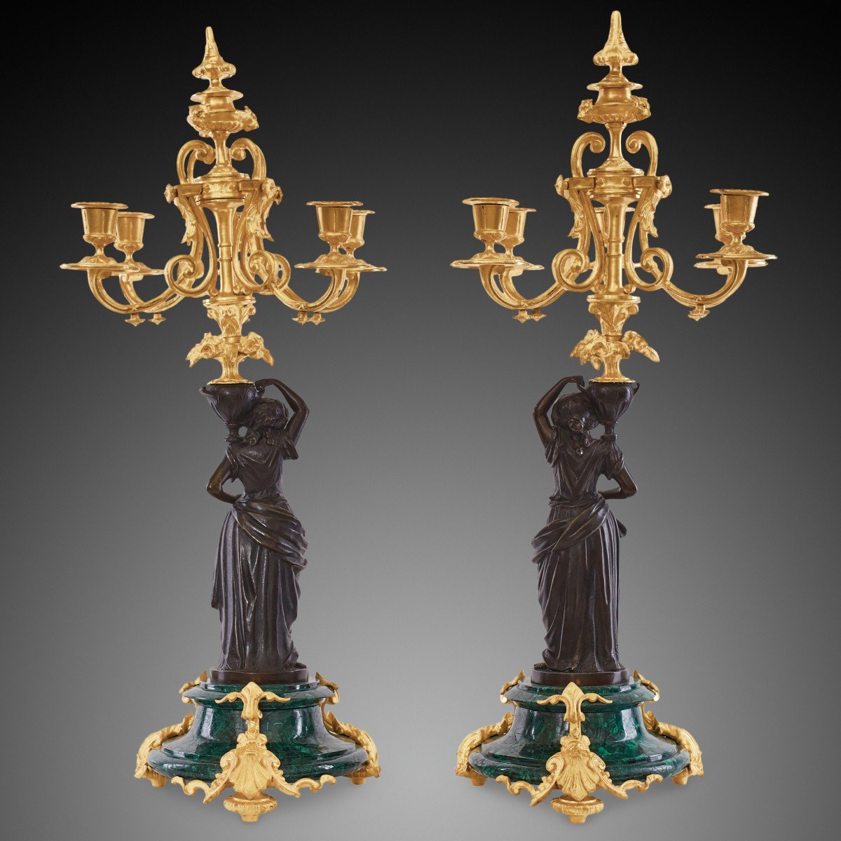 A Pair Of 19th Century Candelabra, Napoleon III Period.-photo-2