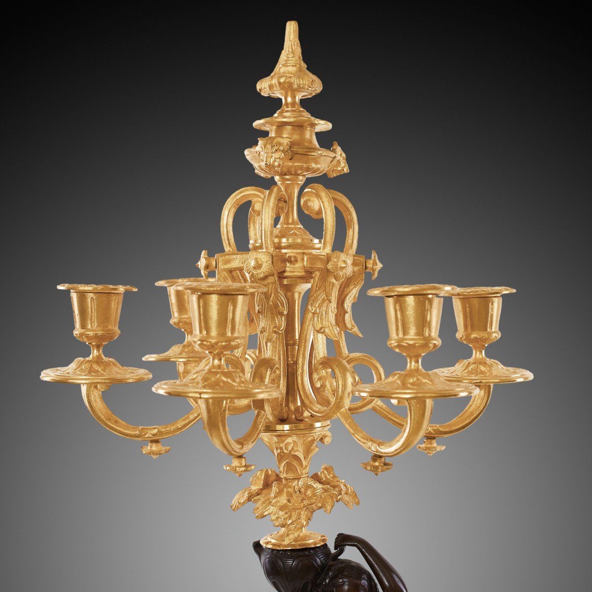 A Pair Of 19th Century Candelabra, Napoleon III Period.-photo-4