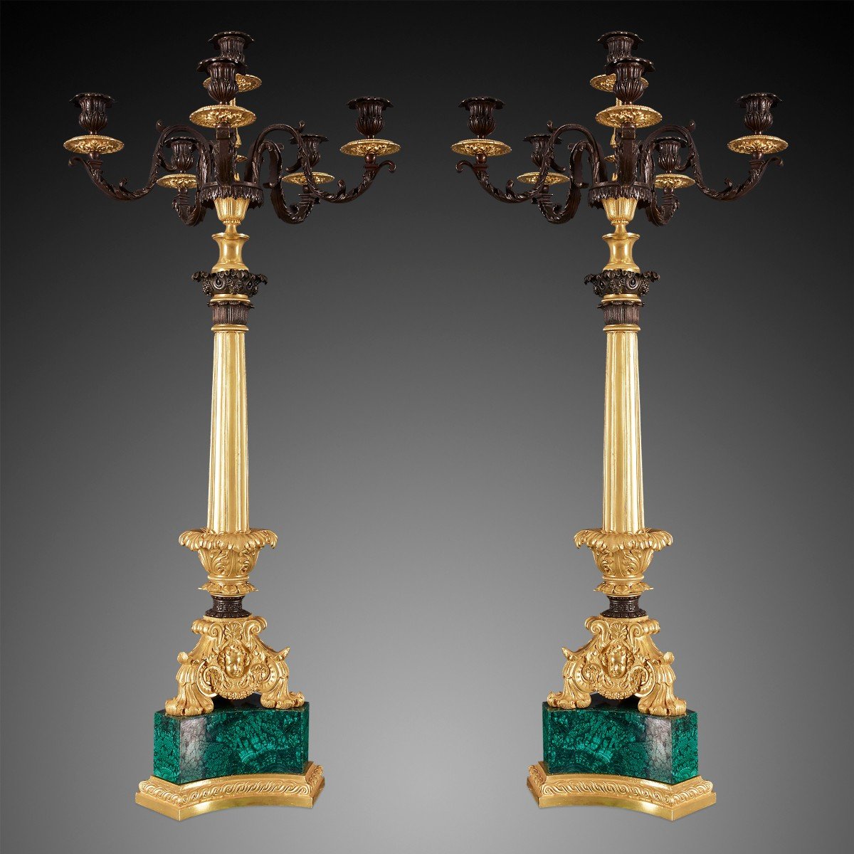 A Pair Of Candelabra From The 19th Century Louis-philippe