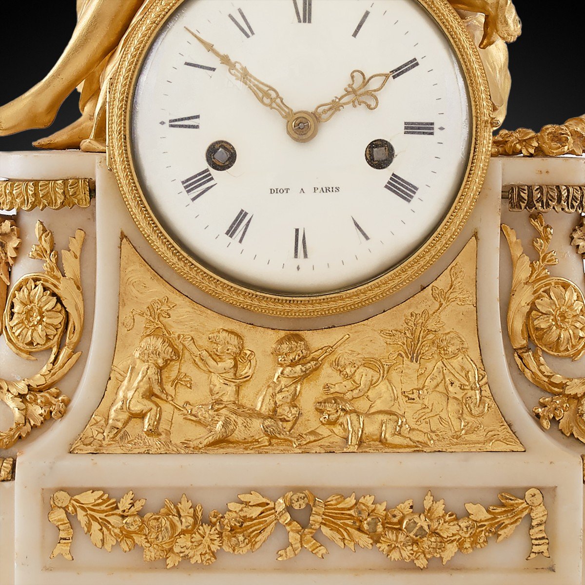 18th Century Mantel Clock Louis XV Period By Diot In Paris-photo-4