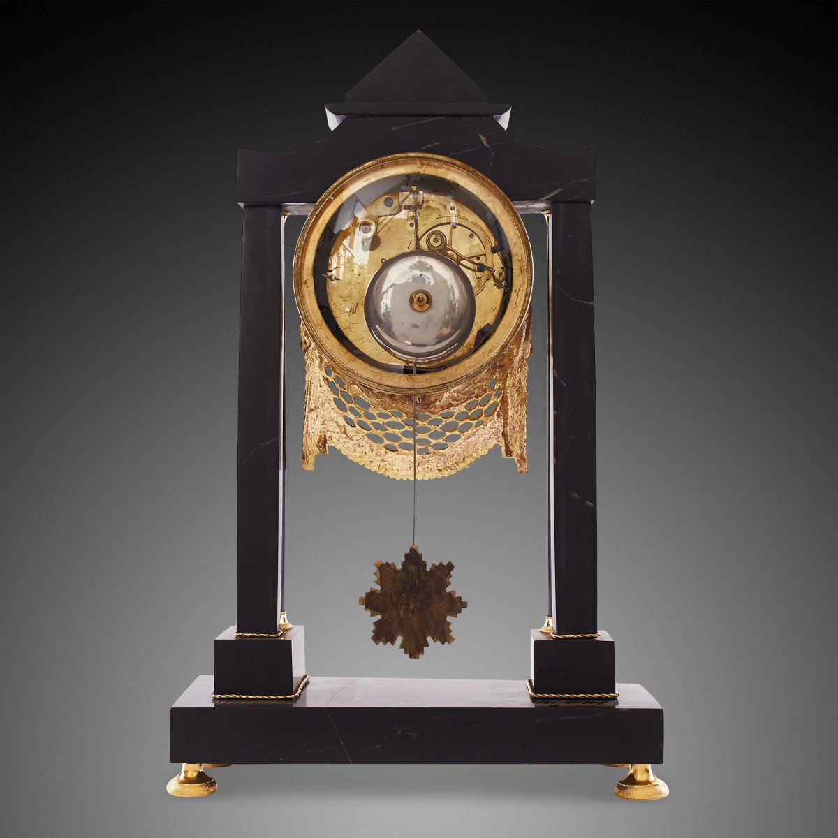 Mantel Clock 19th Century Styl Empire By Leroi à Paris -photo-2