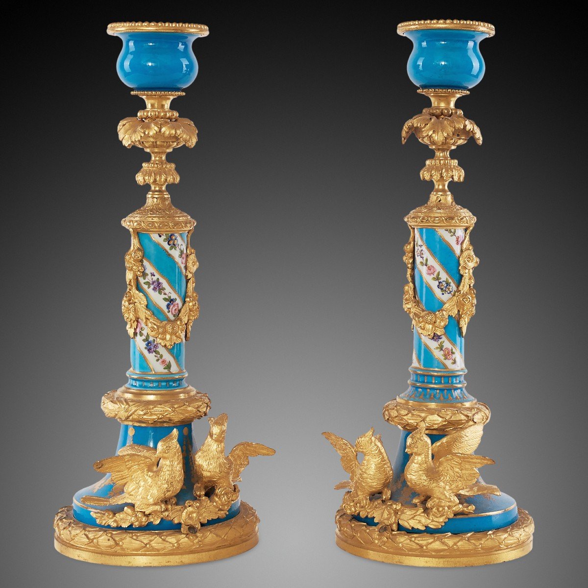 Pair Of Candles In The 19th Century