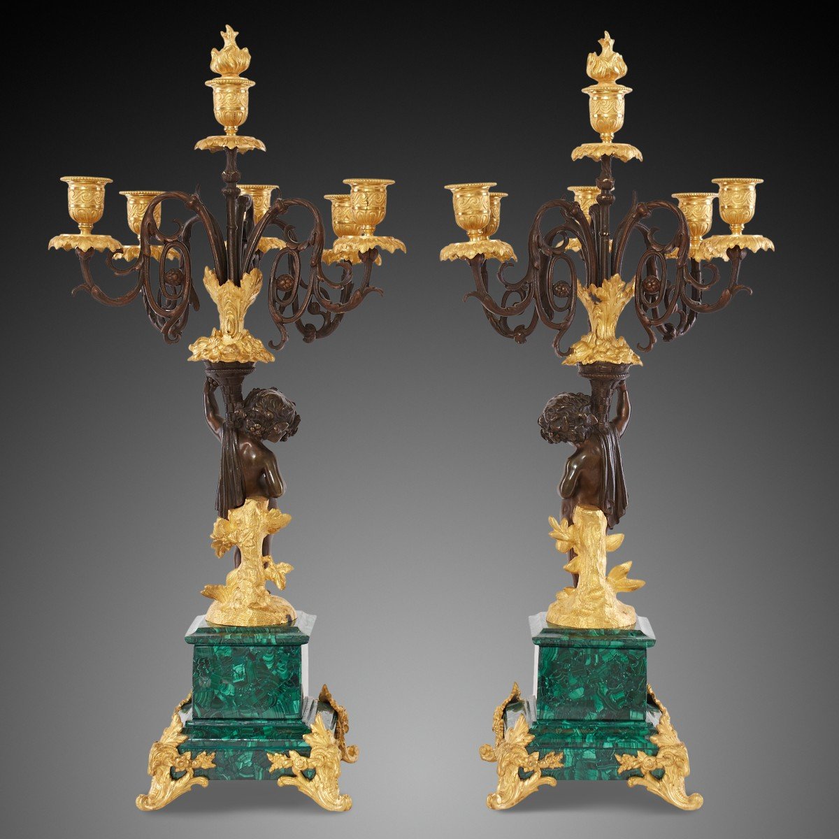 Pair Of 19th Century Candelabra-photo-4