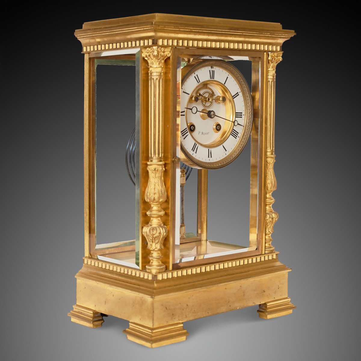 19th Century Mantel Clock Napoleon III Period By P.buhrf-photo-3