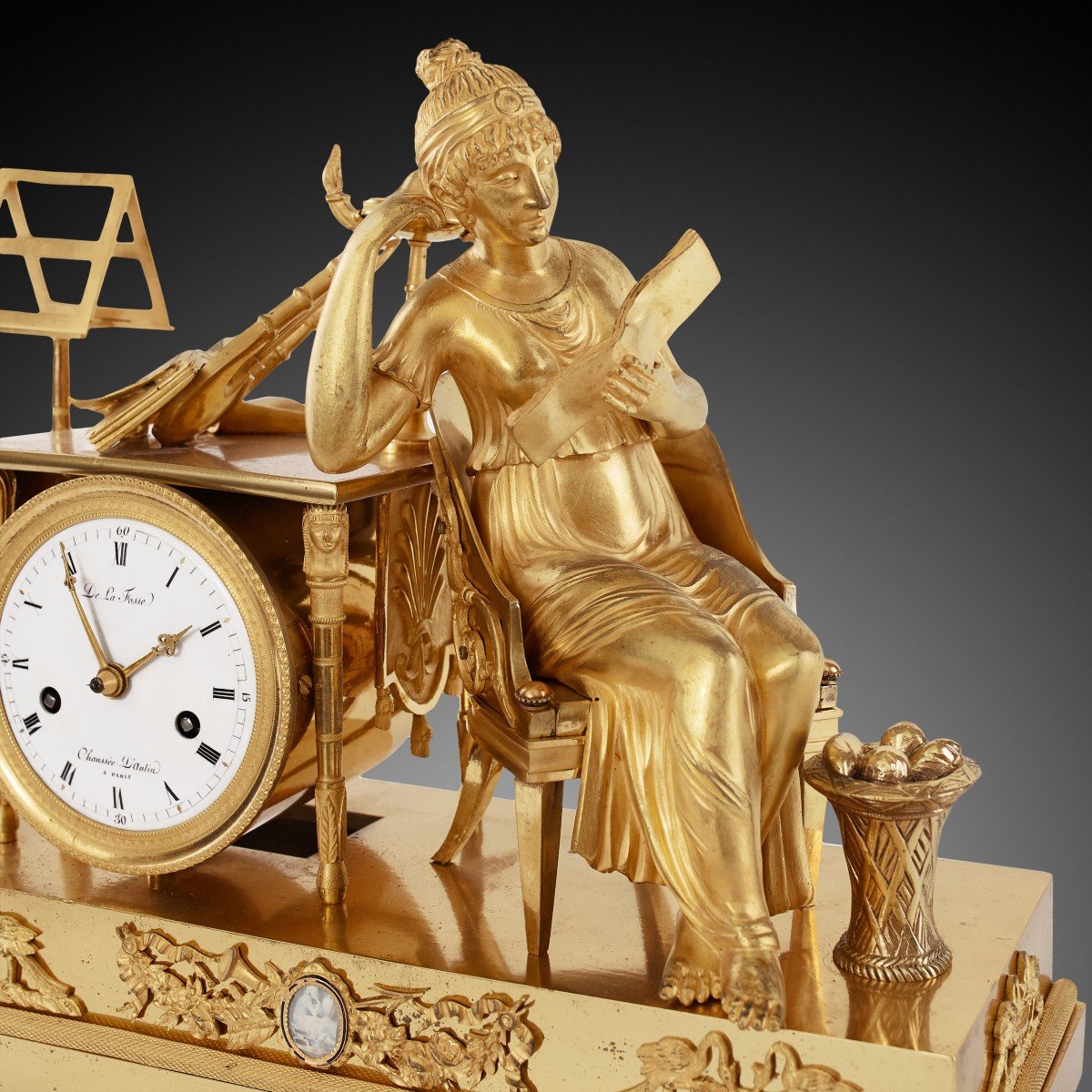 19th-century Empire-style Mantel Clock-photo-5