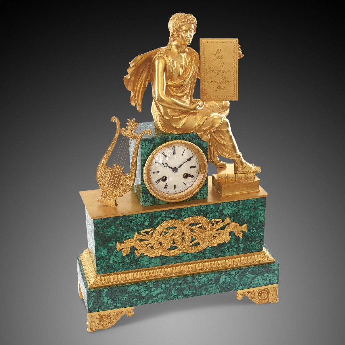 19th Century Mantel Clock Louis Philippe Charles X.-photo-1