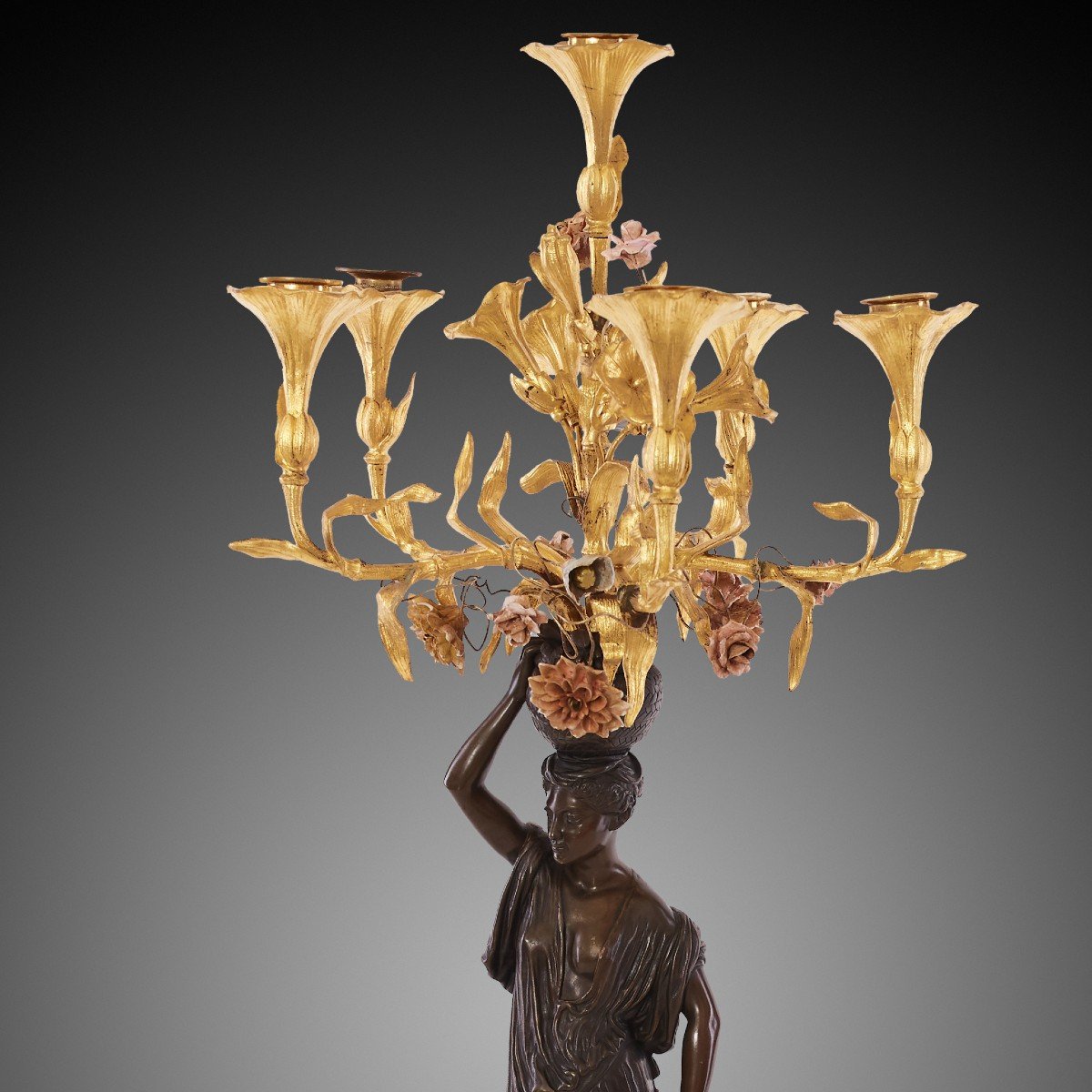 A Pair Of 19th Century Candelabra, Louis XVI Style.-photo-4