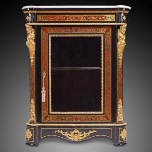 Commode De Style Boulle d'époque Napoléon III Du 19ème Siècle.