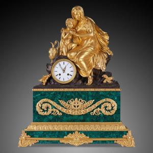 XIXth Louis Philippe Style Desk Clock 