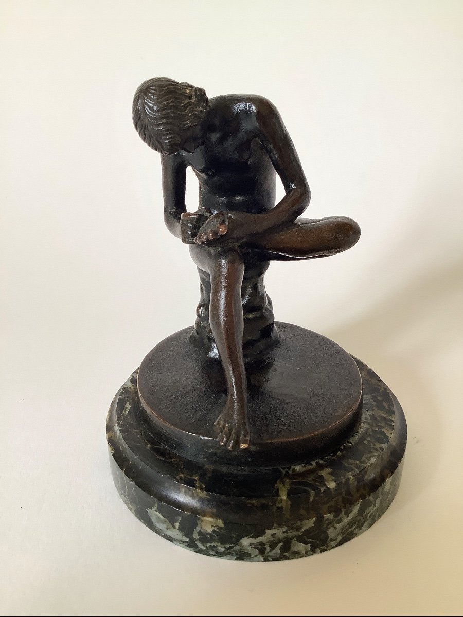 “spinario”. Small 19th Century Bronze. Grand Tour-photo-3