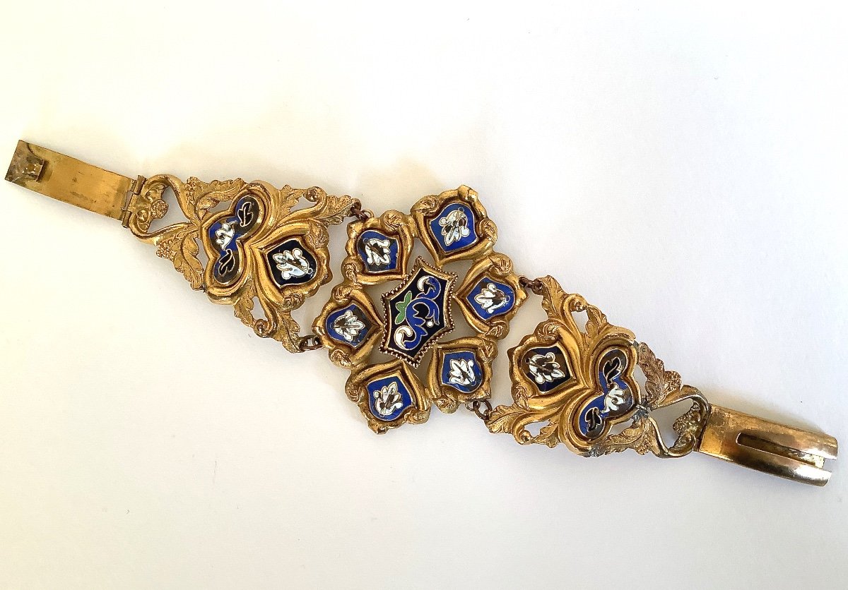 Romantic Period Bracelet, Sur Pomponne Enamel-photo-2