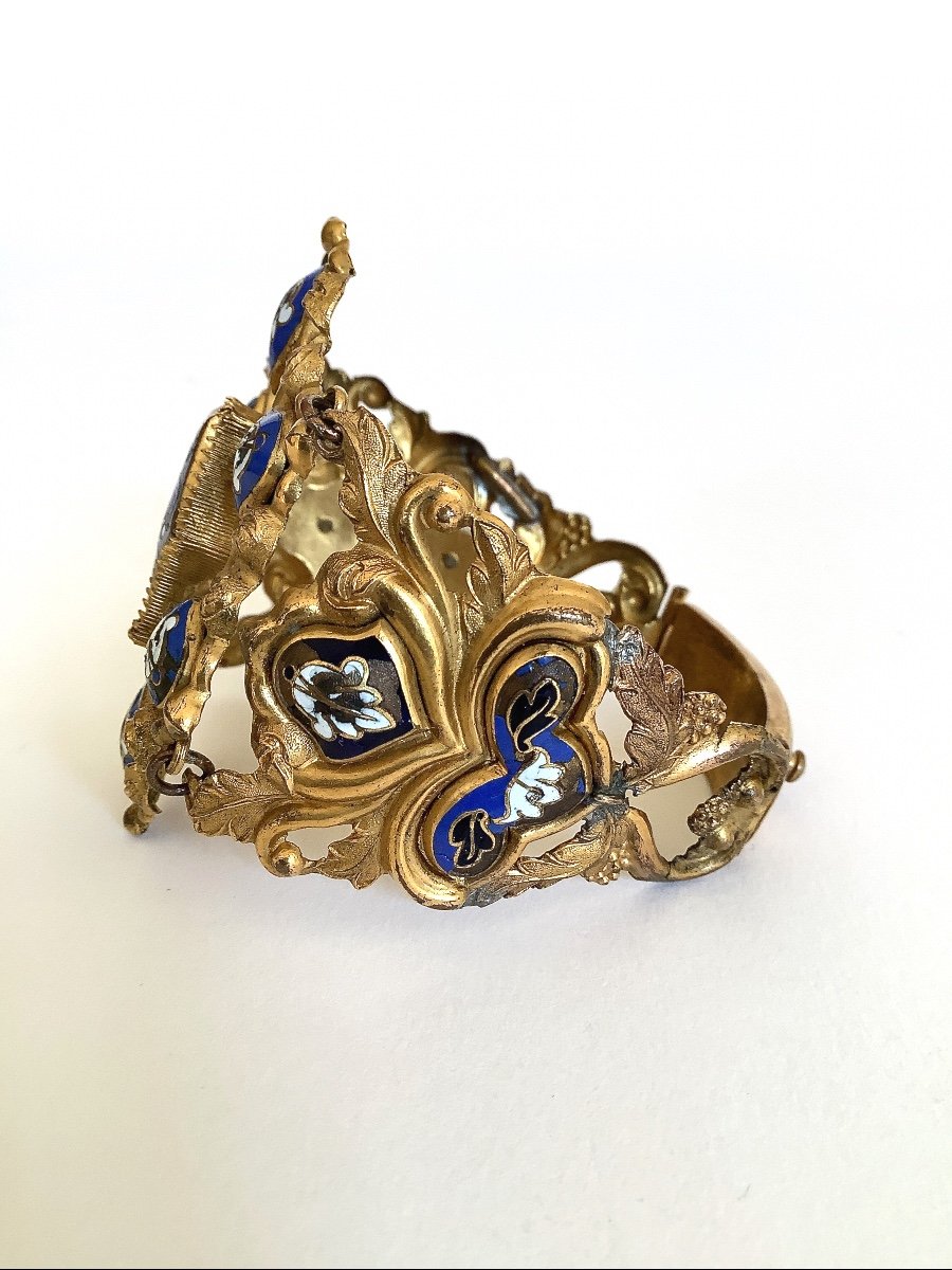 Romantic Period Bracelet, Sur Pomponne Enamel-photo-3