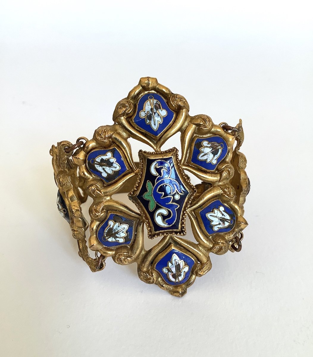 Romantic Period Bracelet, Sur Pomponne Enamel-photo-5