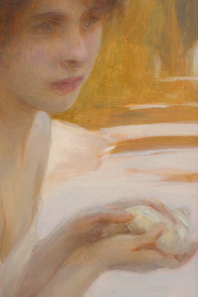 Paul Chabas, The Young Girl With The Shell Circa 1910 - Symbolism-photo-2