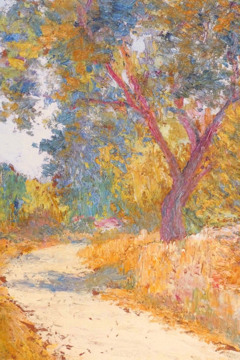 "the Path" Circa 1910 - Eugène Cahen - Post-impressionism-photo-2